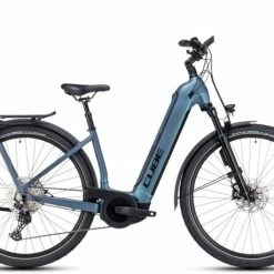 Cube Kathmandu Hybrid ABS 750 Easy Entry Pedelec E-Bike Trekking Fahrrad Grau/blau 2023
