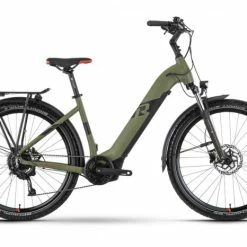 Raymon CrossRay E 5.0 27.5'' Wave Unisex Pedelec E-Bike Trekking Fahrrad Matt Grün/schwarz 2023