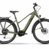 Raymon CrossRay E 5.0 27.5'' Damen Pedelec E-Bike Trekking Fahrrad Matt Grün/schwarz 2023