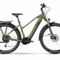 Raymon CrossRay E 5.0 27.5'' Damen Pedelec E-Bike Trekking Fahrrad Matt Grün/schwarz 2023