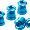 Reverse Kettenblattschrauben 4er Set Aluminium Hell Blau